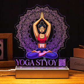Personalized Yoga Night Light For Yoga Studio SGTN023