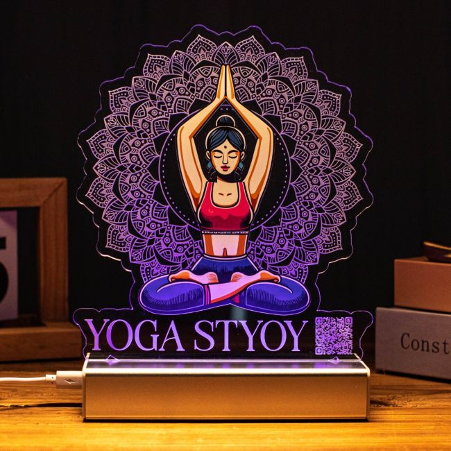 Personalized Yoga Night Light For Yoga Studio SGTN023