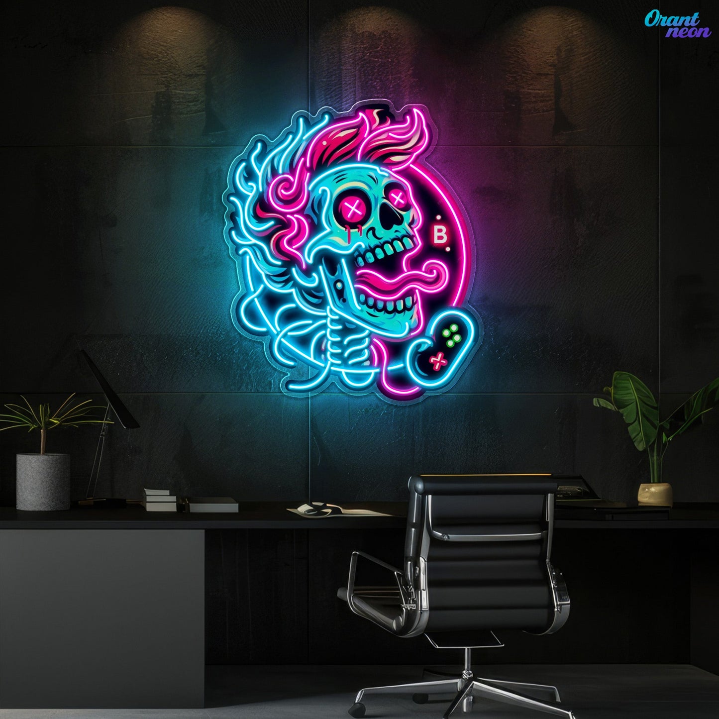 No Game No Light Crazy Skull Neon Sign Light Artwork