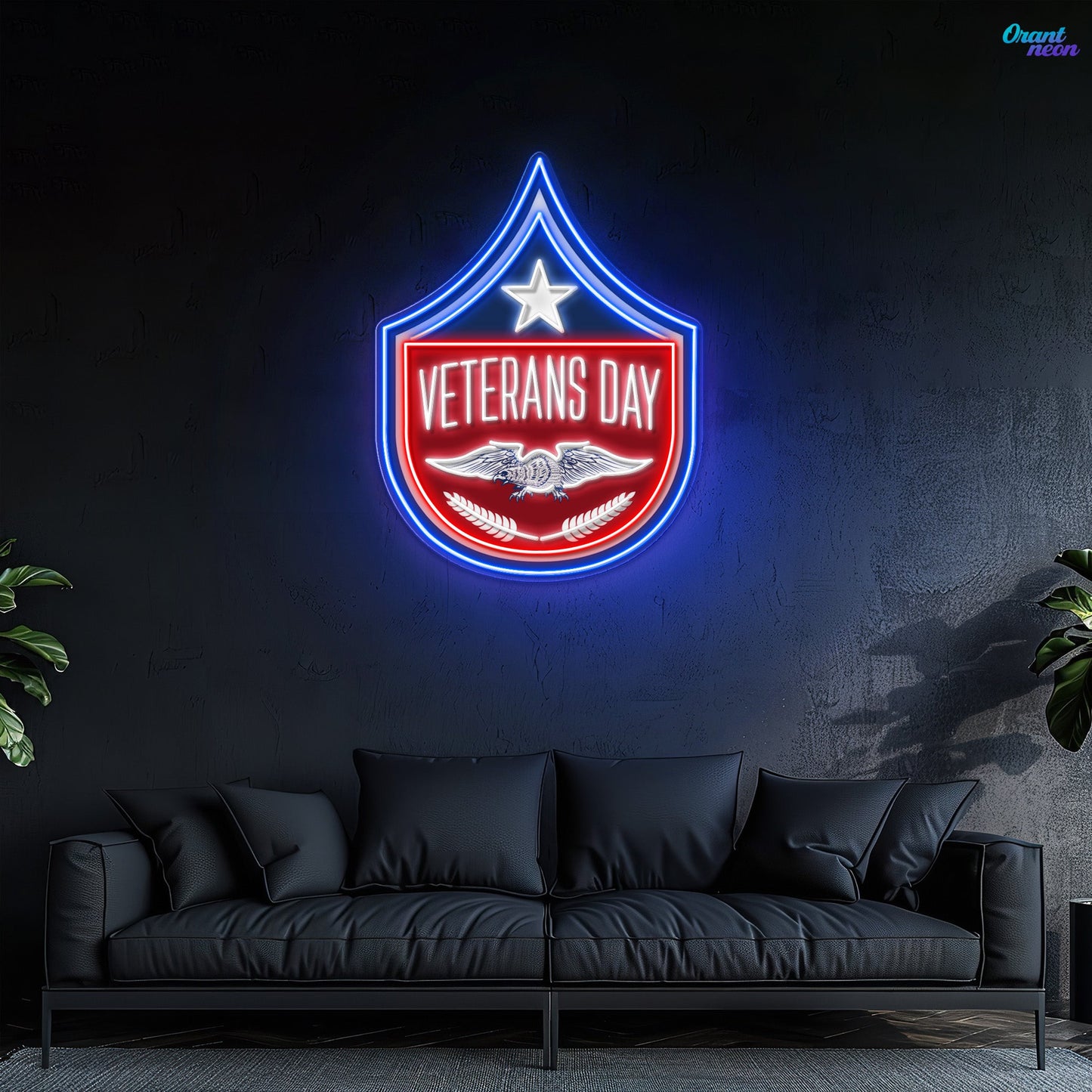 Gratitude in Neon: Veterans Day Neon Sign Light Artwork