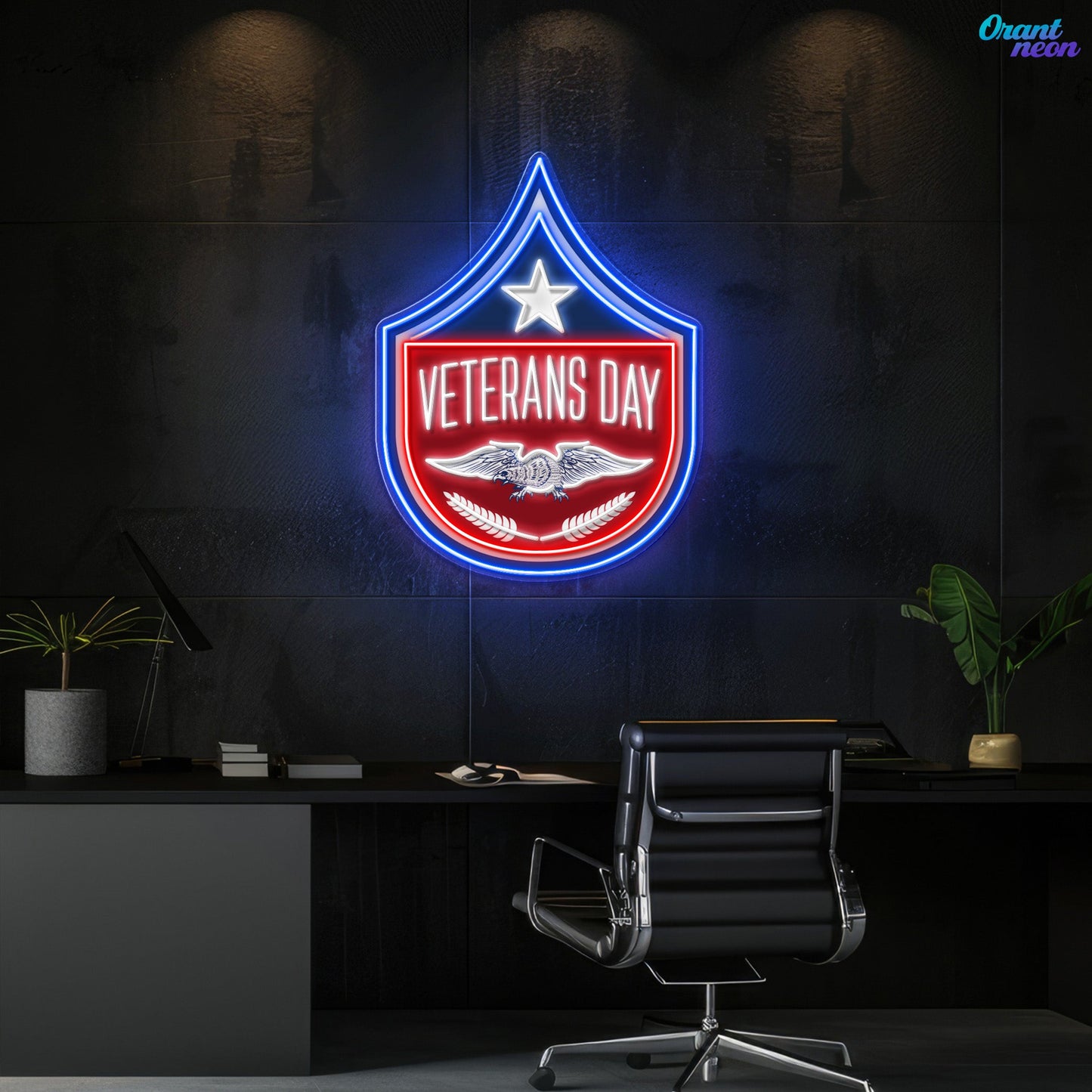 Gratitude in Neon: Veterans Day Neon Sign Light Artwork