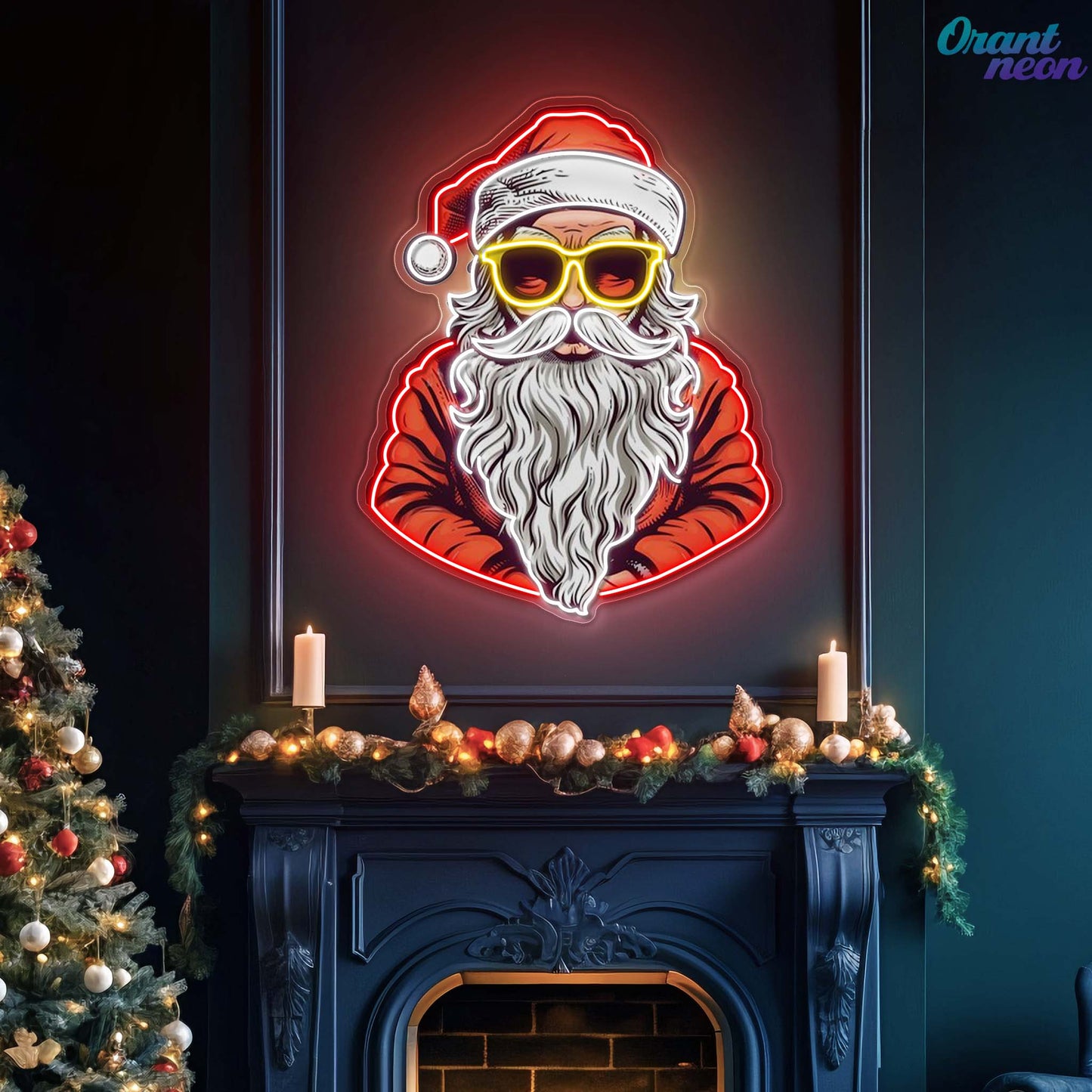 Cool Santa Clause Neon Sign Light Artwork Collection
