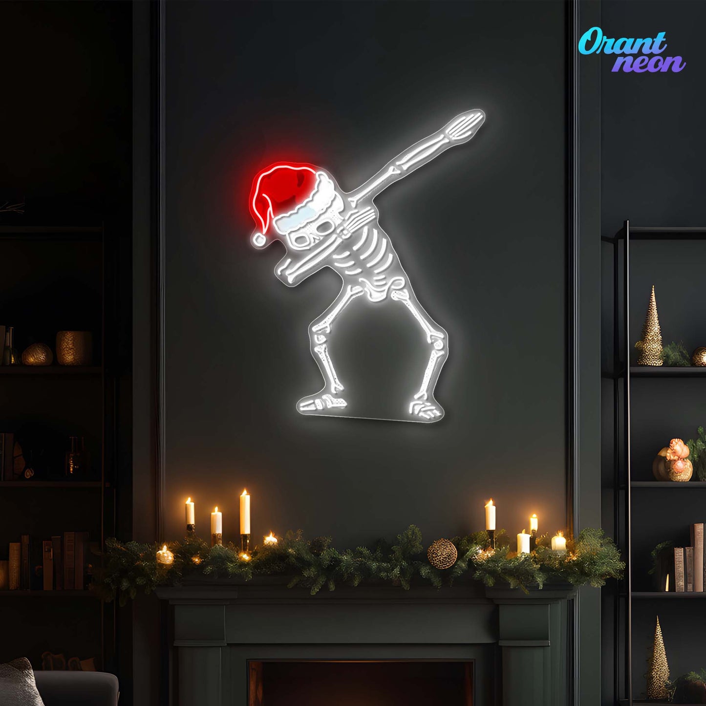 Dapper Skullmas Neon Sign Light Artwork