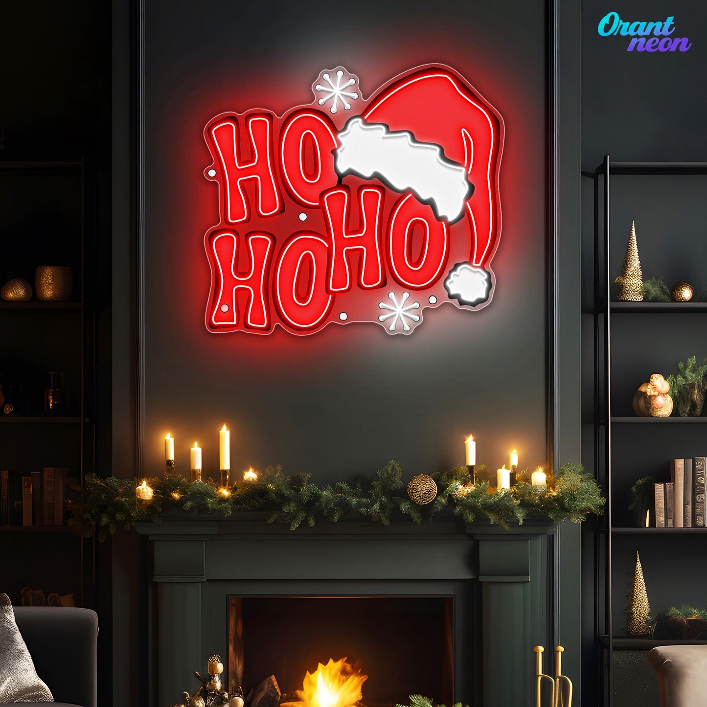 Ho Ho Ho-lly Jolly Neon Sign Light Artwork