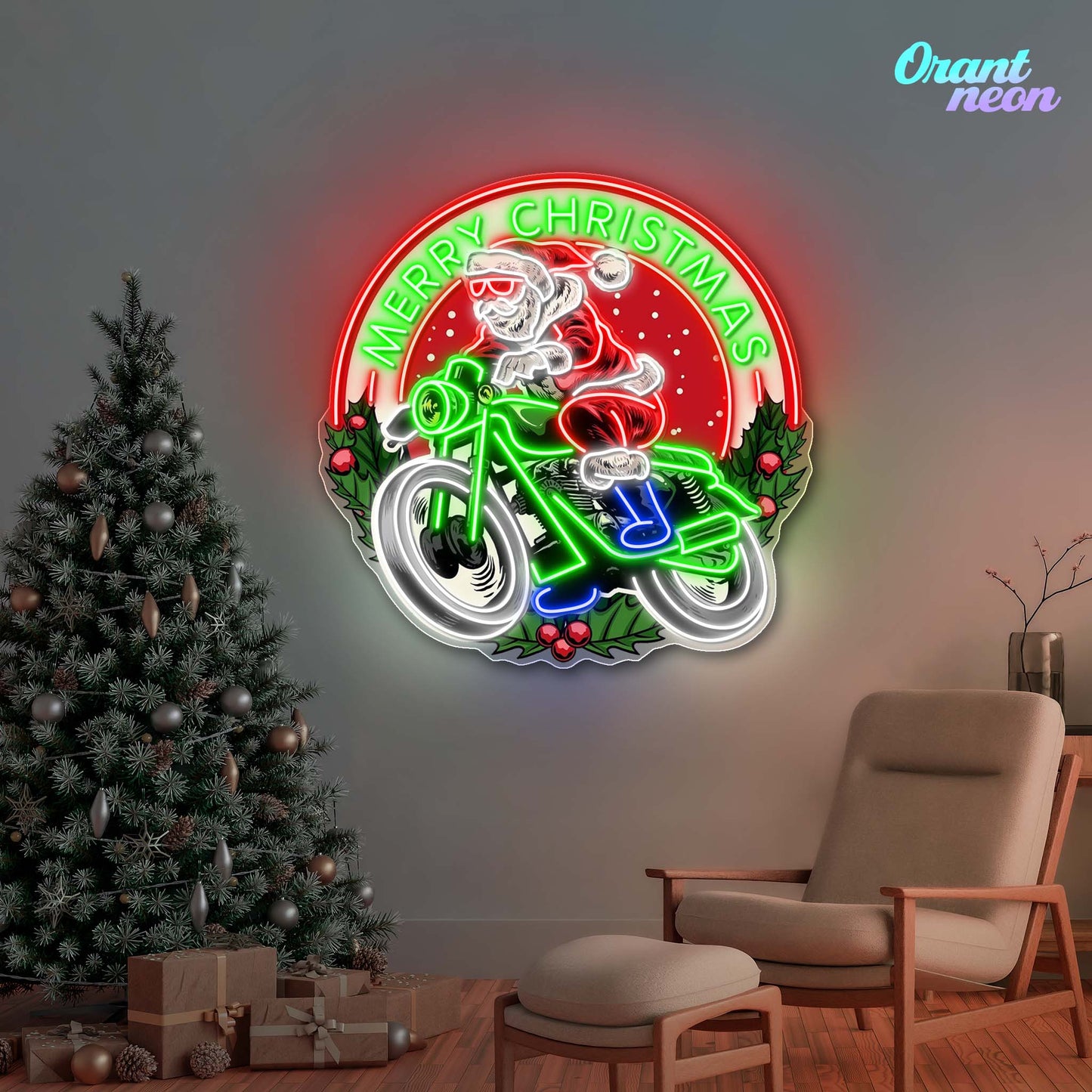 Christmas Cruiser Neon Sign Light Artwork