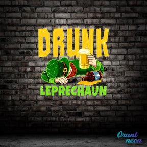 Patrick's Day Fainted Drunken Goblin Led Neon Acrylic Artwork