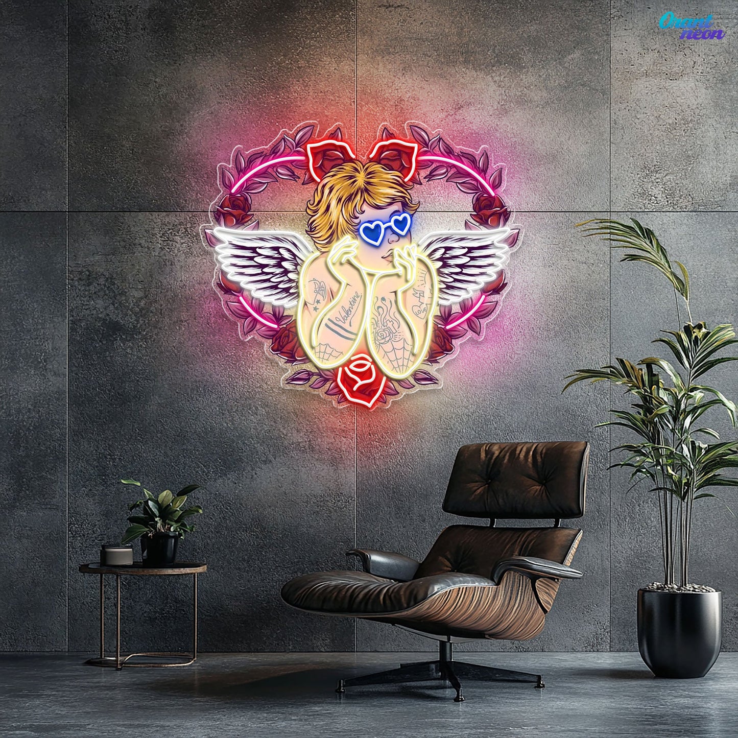 Wings of Love: See It Through Cupid’s Glasses Best Gift For Valentine Neon Sight Light Artwork
