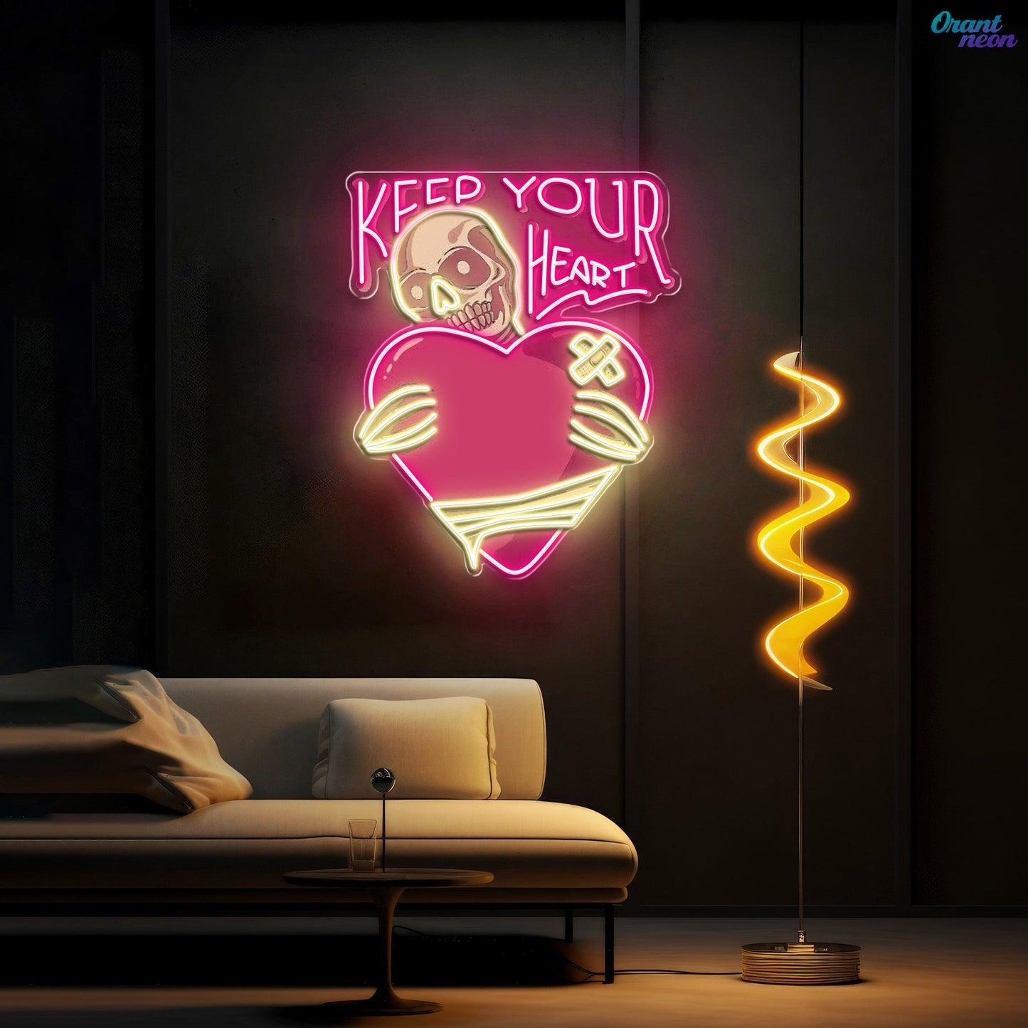 Rattle My Heart: Love to the Bone Best Gift For Valentine Neon Sight Light Artwork