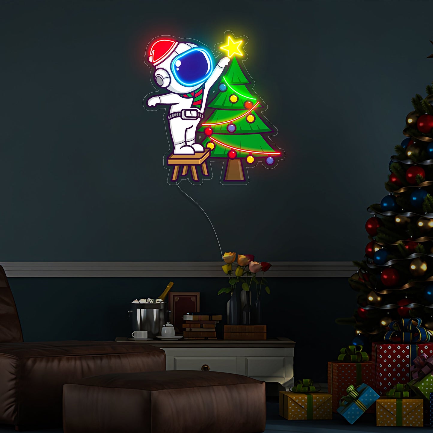 Astronaut Christmas 1 Led Neon Acrylic Artwork