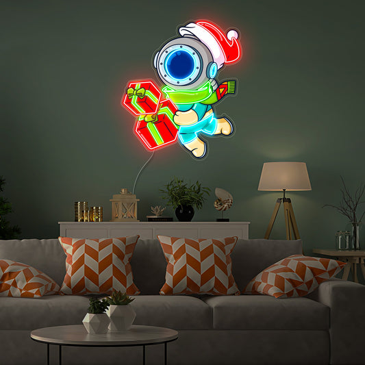 Astronaut Christmas 5 Led Neon Acrylic Artwork