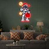 Astronaut Santa Christmas 3 Led Neon Acrylic Artwork