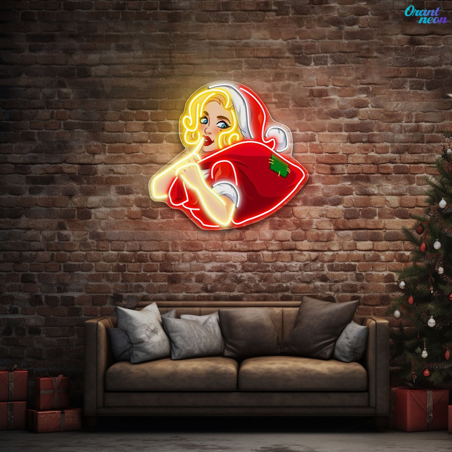 Dazzling Deliveries for a Merry Christmas Neon Sign Light Artwork