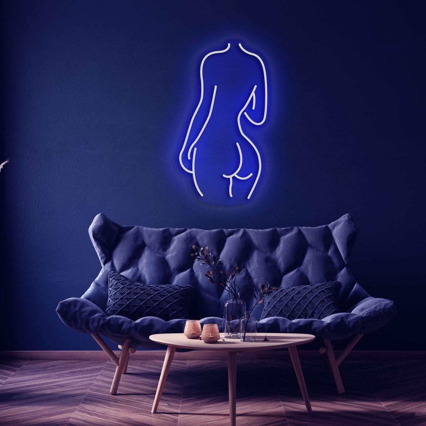 Female Back Silhouette Neon Sign