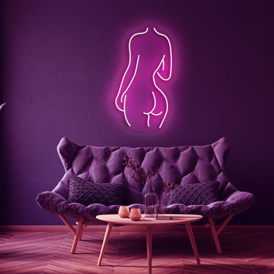 Female Back Silhouette Neon Sign