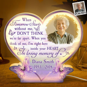 For Every Time You Think Of Me - Personalized Photo Light Box