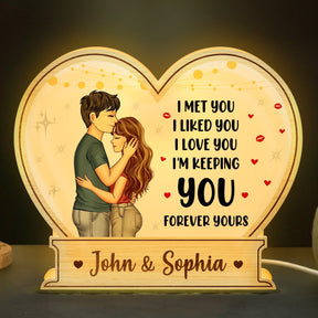 I Met You I Liked You I'm Keeping You - Personalized Light Box