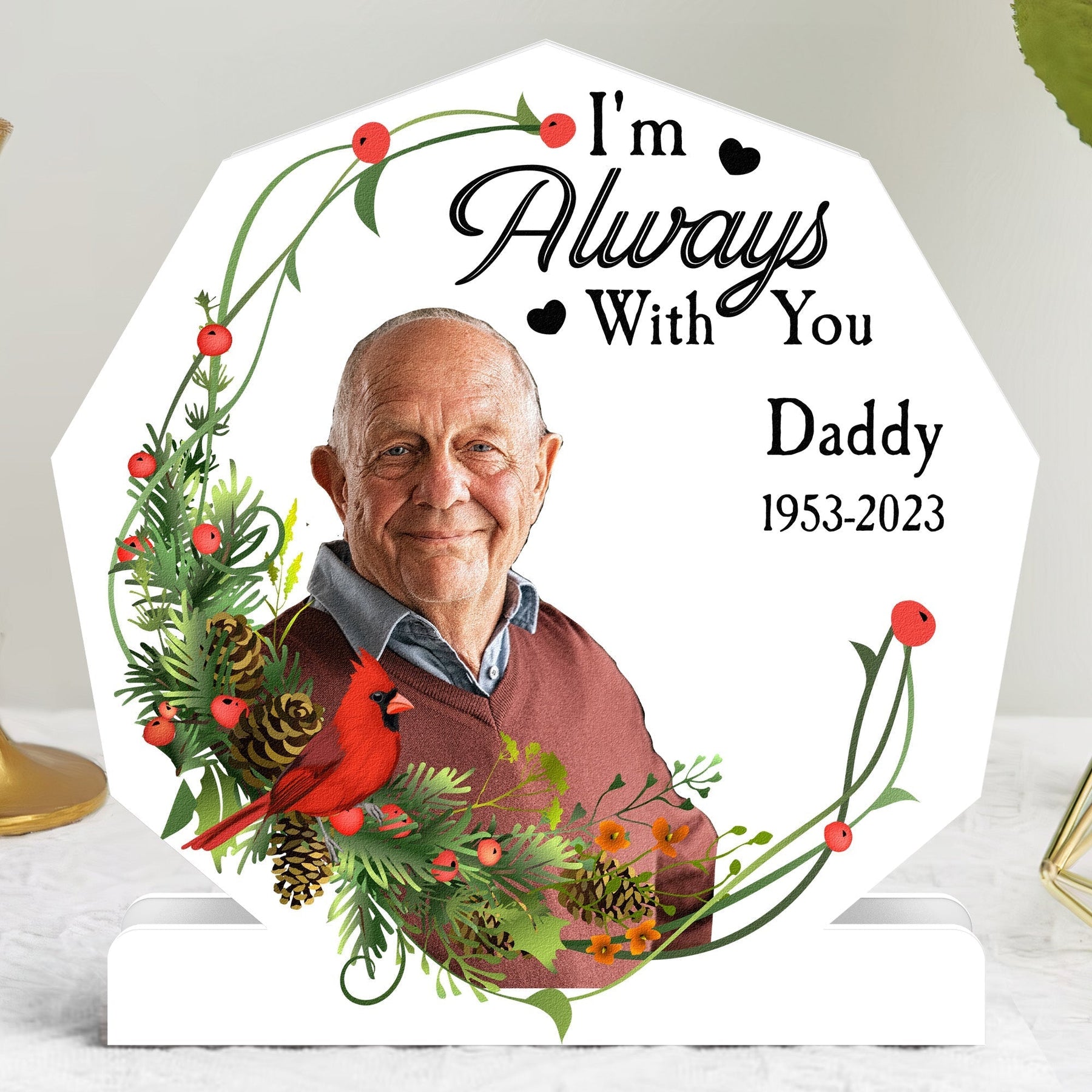 I'm Always With You Memorial Light - Personalized Photo Light Box
