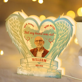 Memorial Night Light Your Wings Were Ready - Personalized Photo Light Box