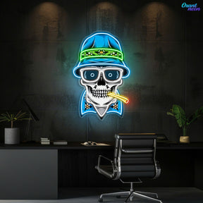 Hats, Bones & Smoke Rings Neon Sign Light Artwork