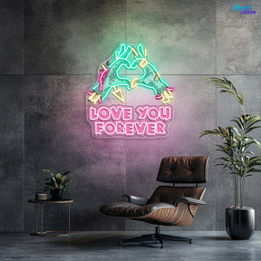 Risen for Love: A Valentine’s Zombie Glow Neon Sight Light Artwork