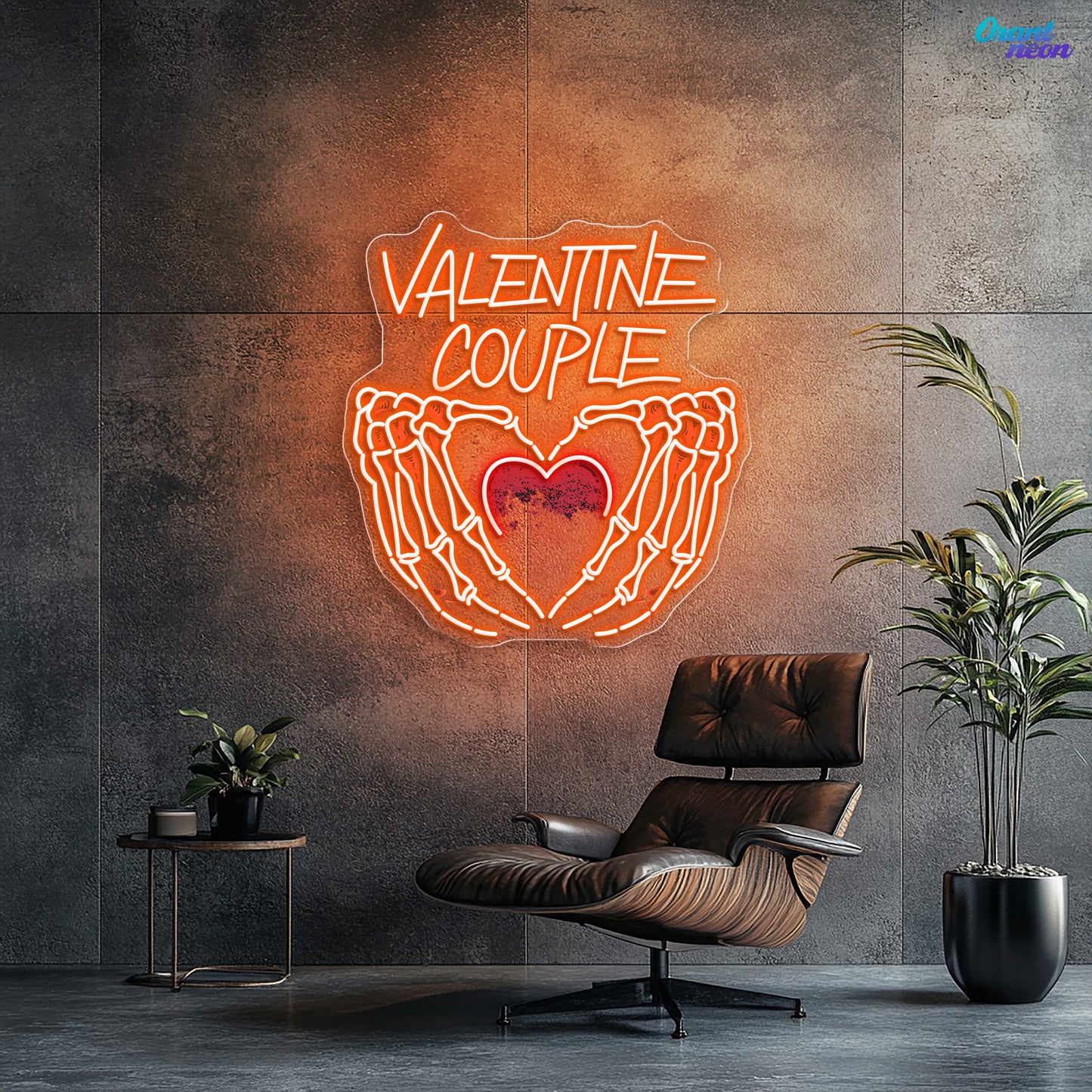 Skeleton Love: A Heart of Bones Best Gift For Valentine Neon Sight Light Artwork