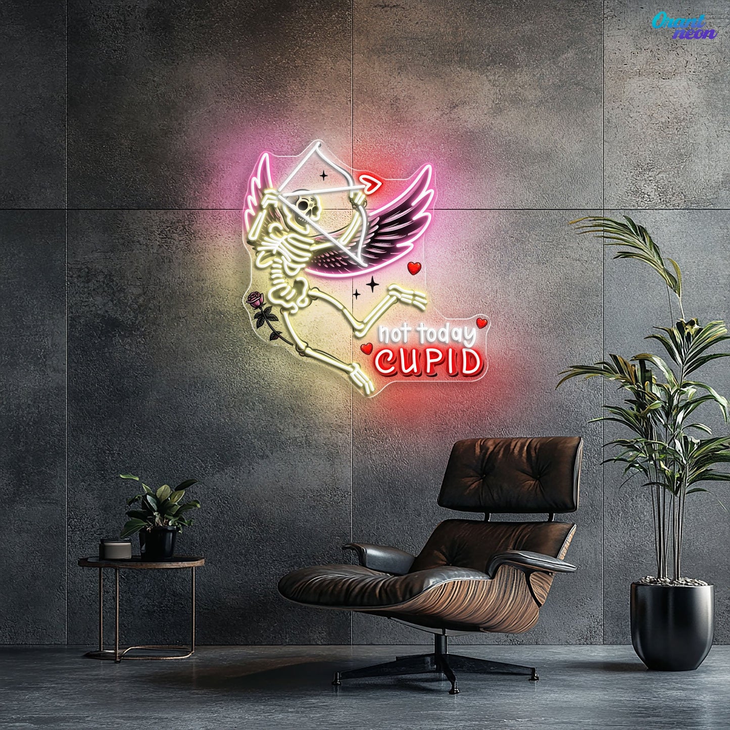 Fleshless Cupid, Endless Love Best Gift For Valentine Neon Sight Light Artwork