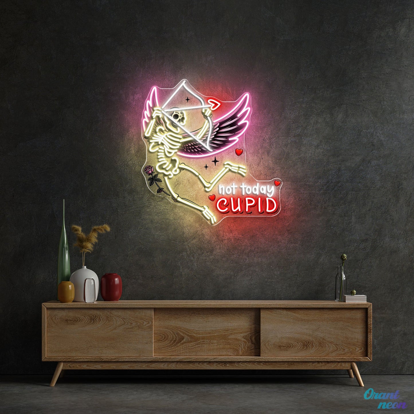Fleshless Cupid, Endless Love Best Gift For Valentine Neon Sight Light Artwork
