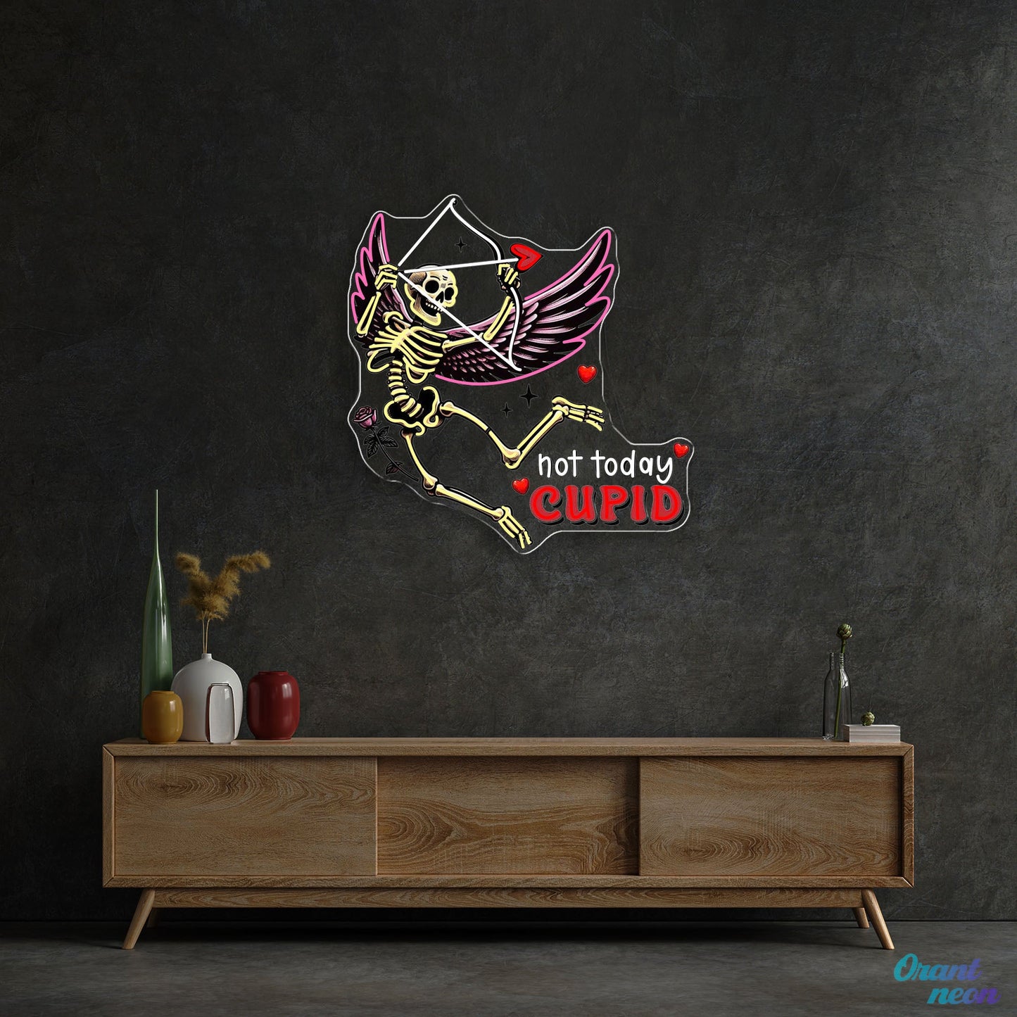Fleshless Cupid, Endless Love Best Gift For Valentine Neon Sight Light Artwork