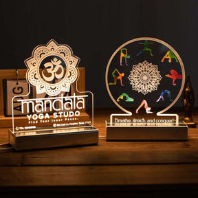 Personalized Mandala Yoga Studio Night Light SGTN048