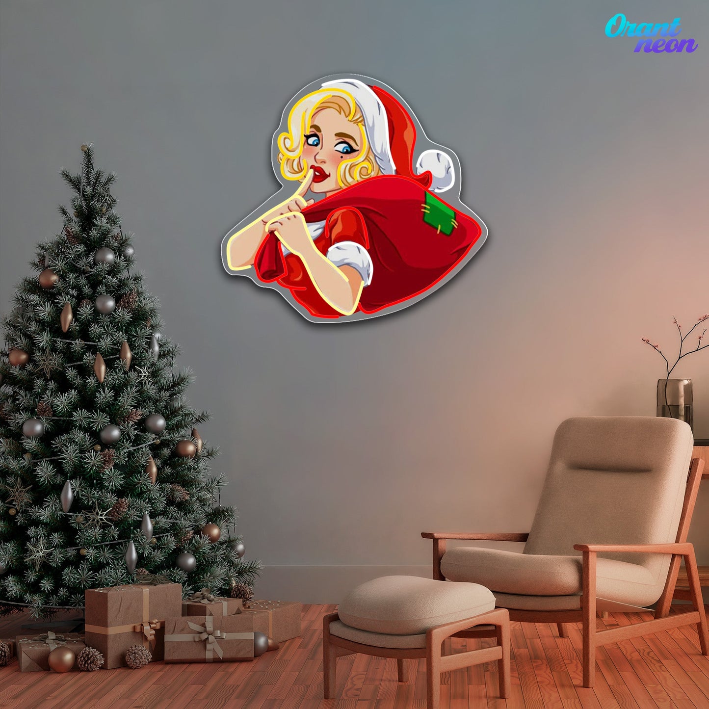 Dazzling Deliveries for a Merry Christmas Neon Sign Light Artwork