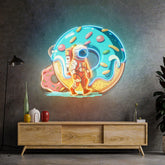 Astronaut Donut Led Neon Acrylic Artwork