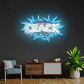 Crack Led Neon Acrylic Artwork