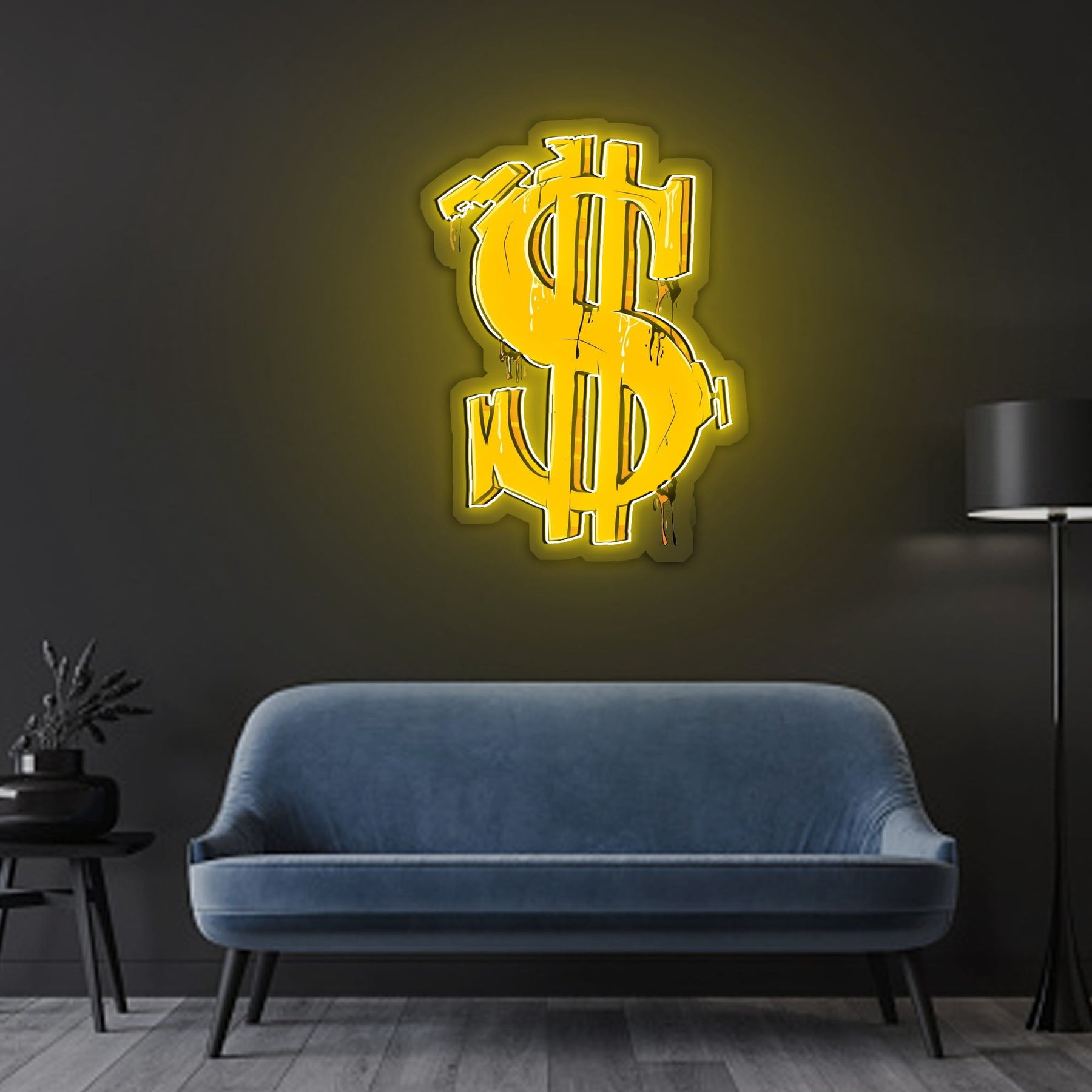 Dollar sign graffti Neon Sign x Acrylic Artwork