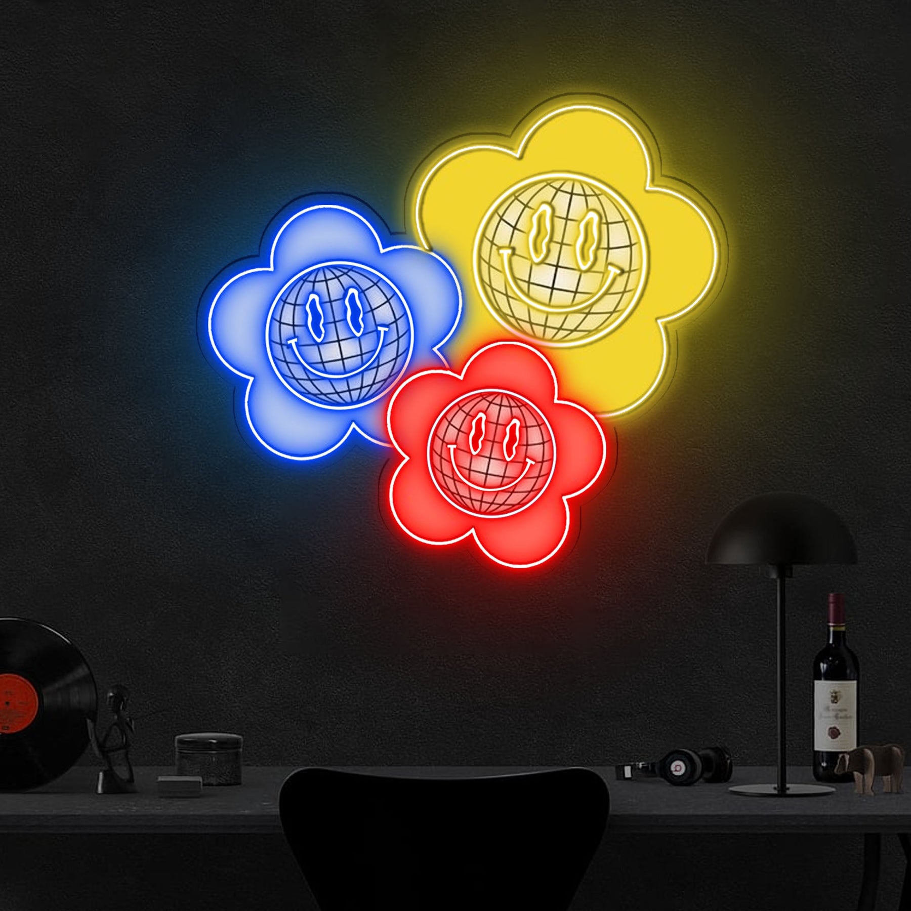 Flower Power Neon x Acrylic Artwork