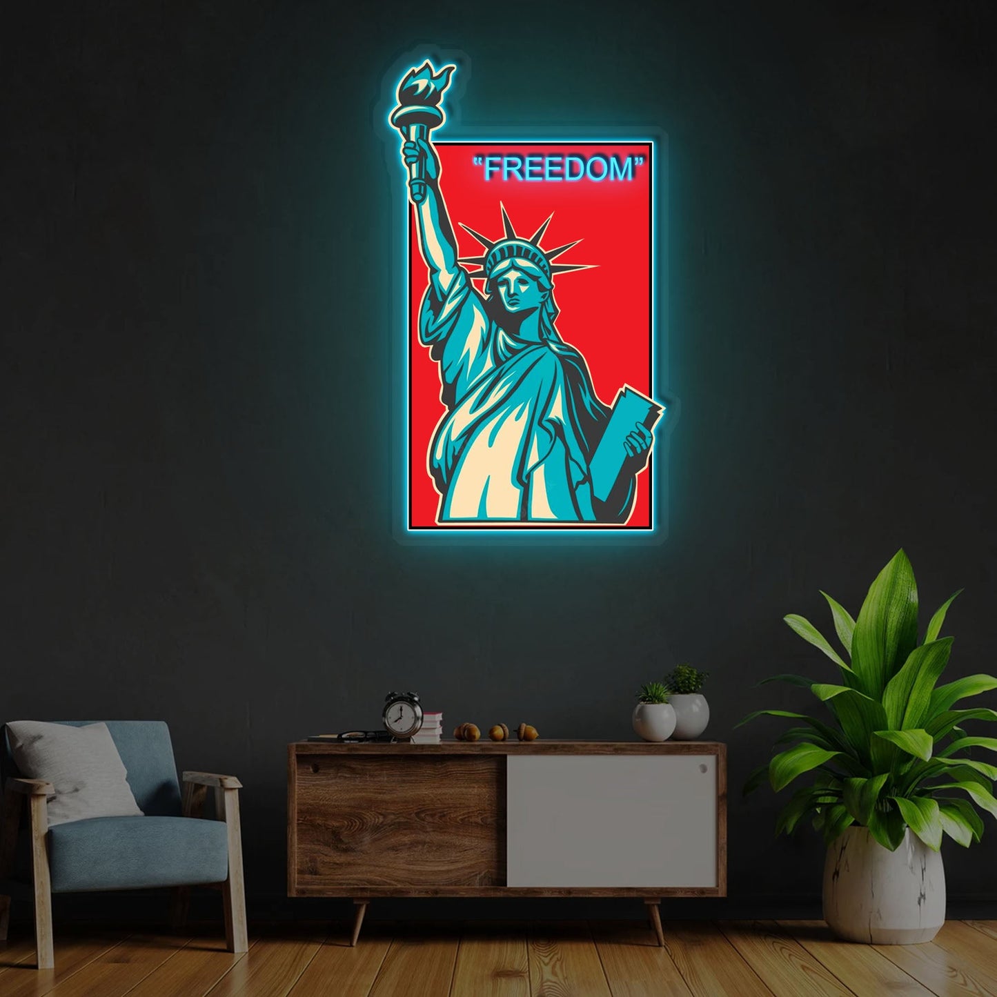 "Freedom" Neon x Acrylic Artwork