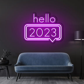 HELLO 2023 Neon Sign