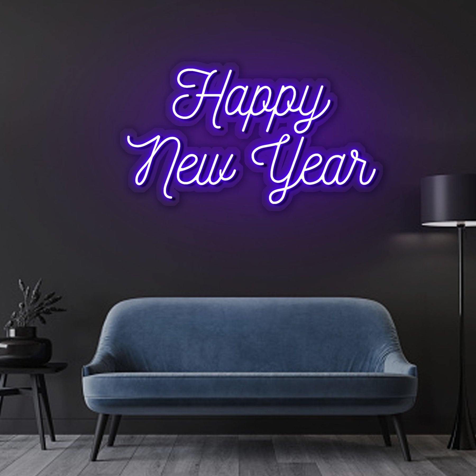 Happy New Year Text Neon Sign