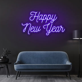 Happy New Year Text Neon Sign