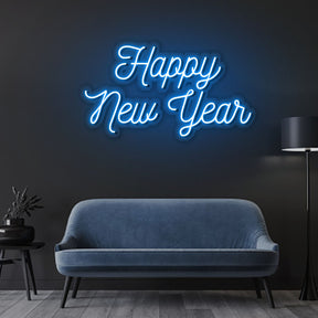 Happy New Year Text Neon Sign