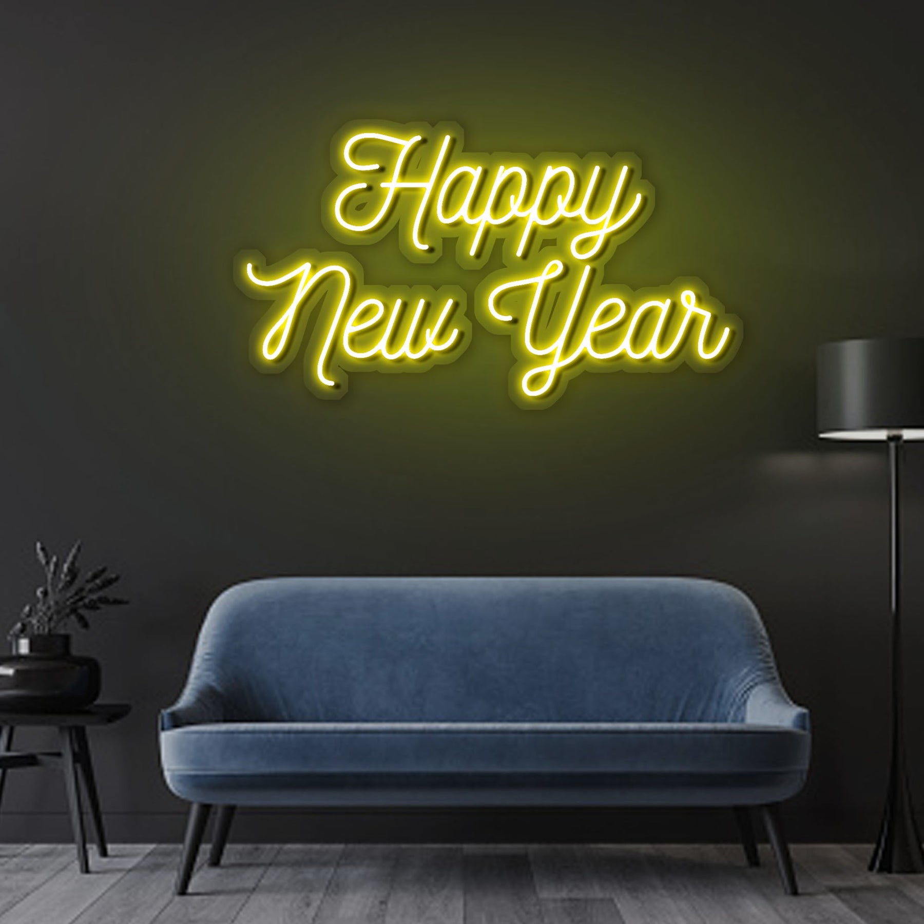 Happy New Year Text Neon Sign