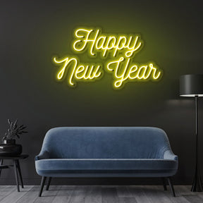 Happy New Year Text Neon Sign