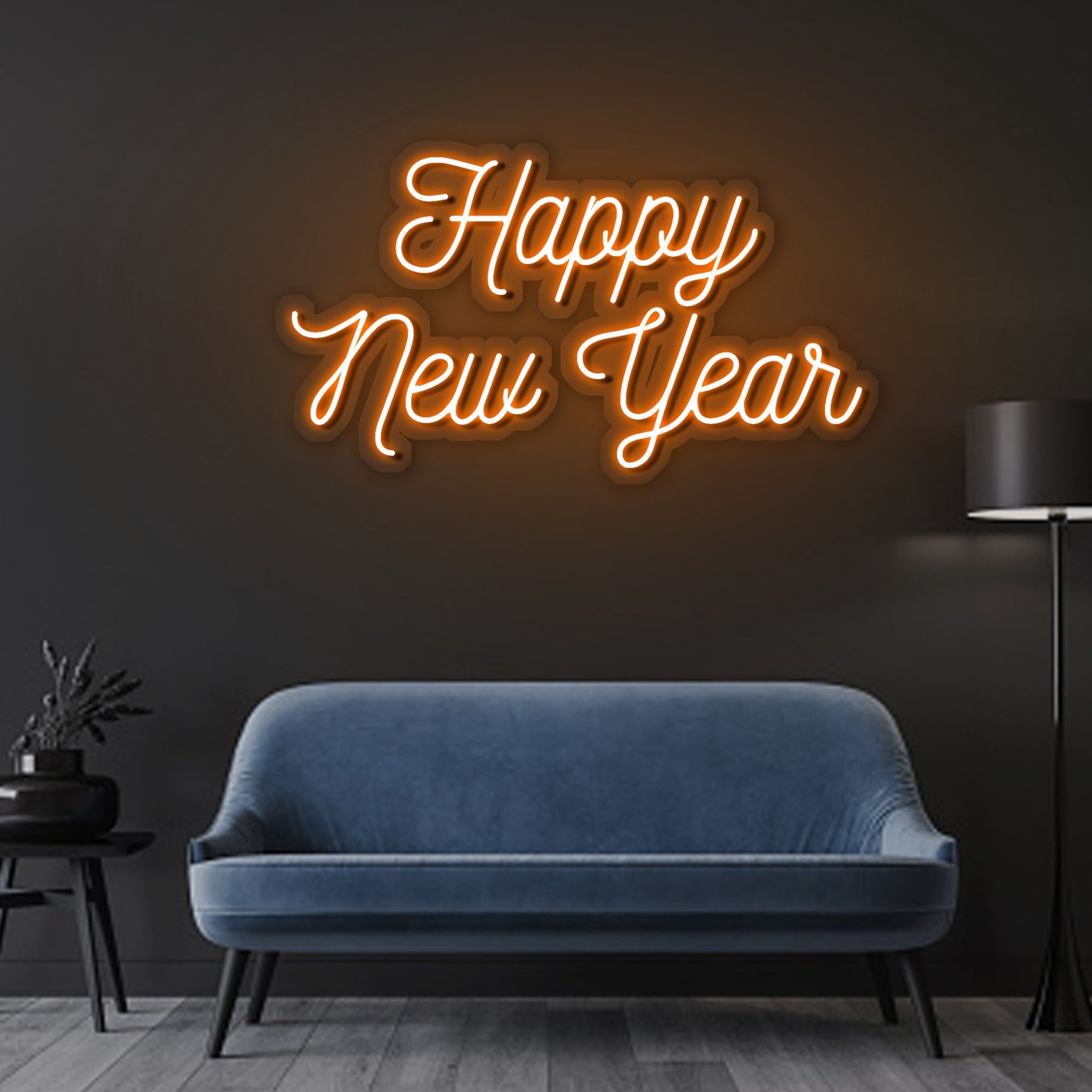 Happy New Year Text Neon Sign