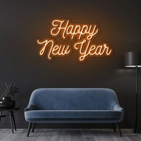 Happy New Year Text Neon Sign