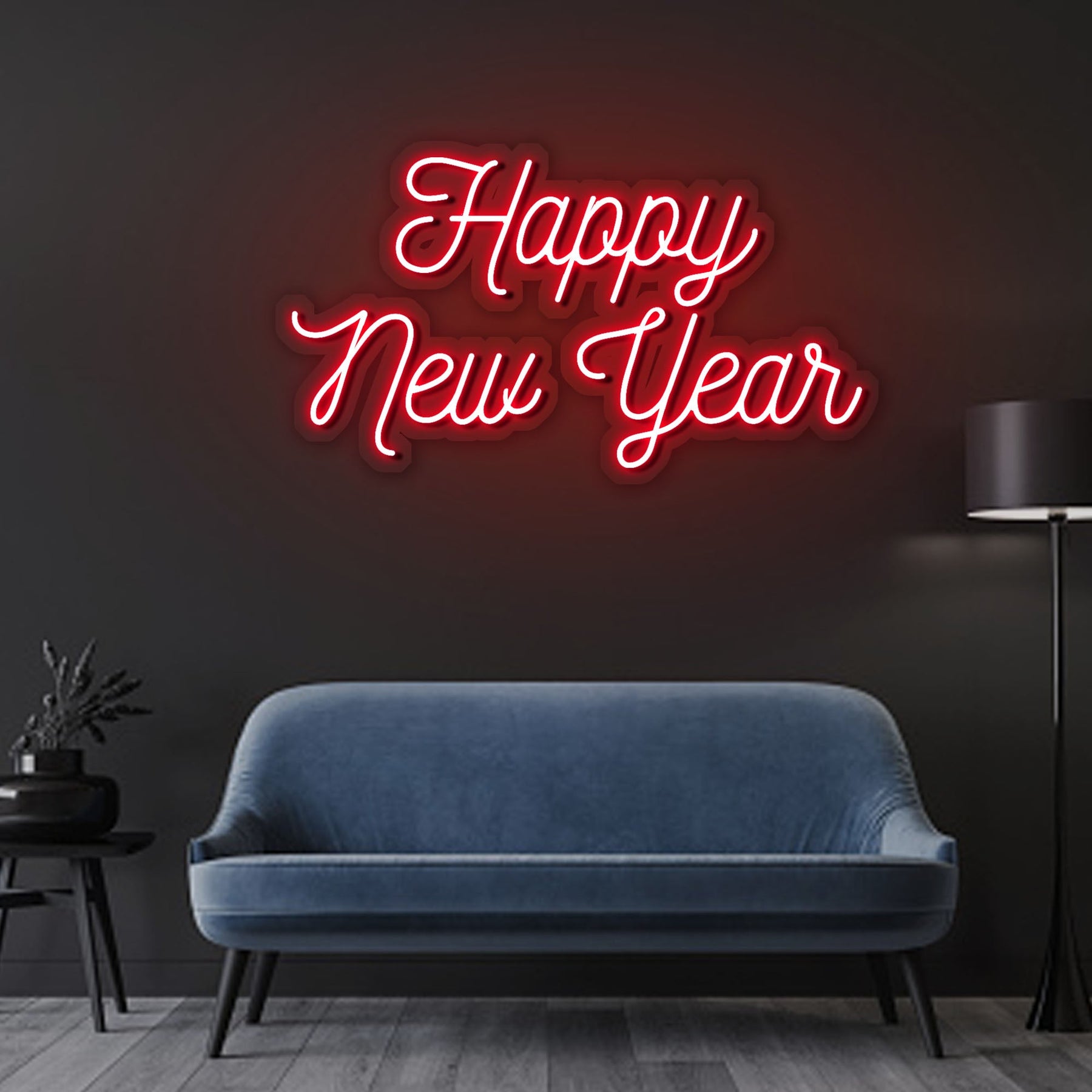 Happy New Year Text Neon Sign