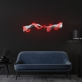 Holding Hand Neon x Acrylic Artwork