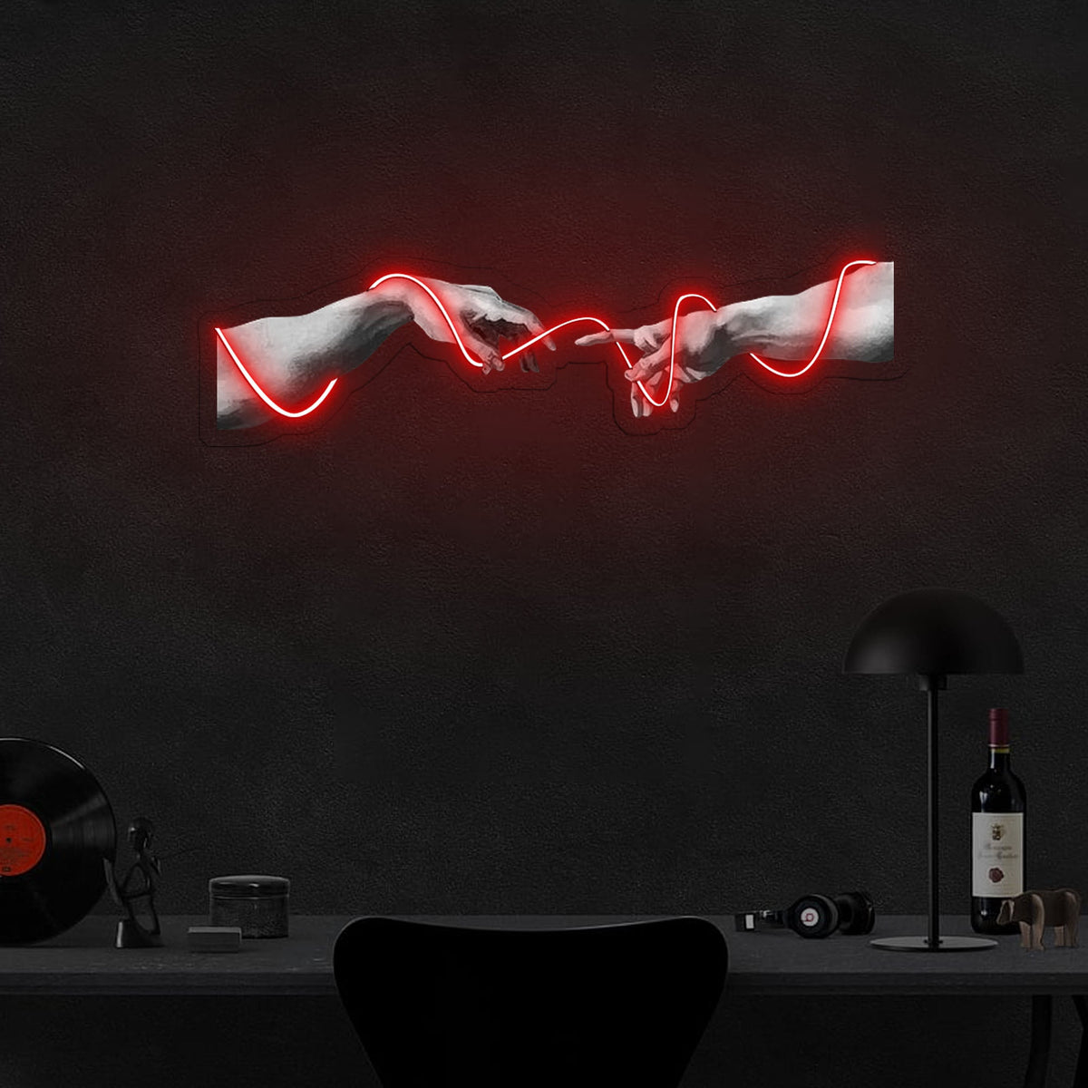 Holding Hand Neon x Acrylic Artwork