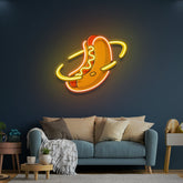 Hotdog Planet Cartoon Artwork Led Neon Sign Light