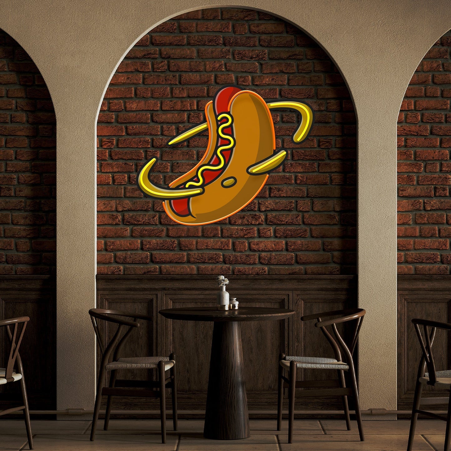 Hotdog Planet Cartoon Artwork Led Neon Sign Light