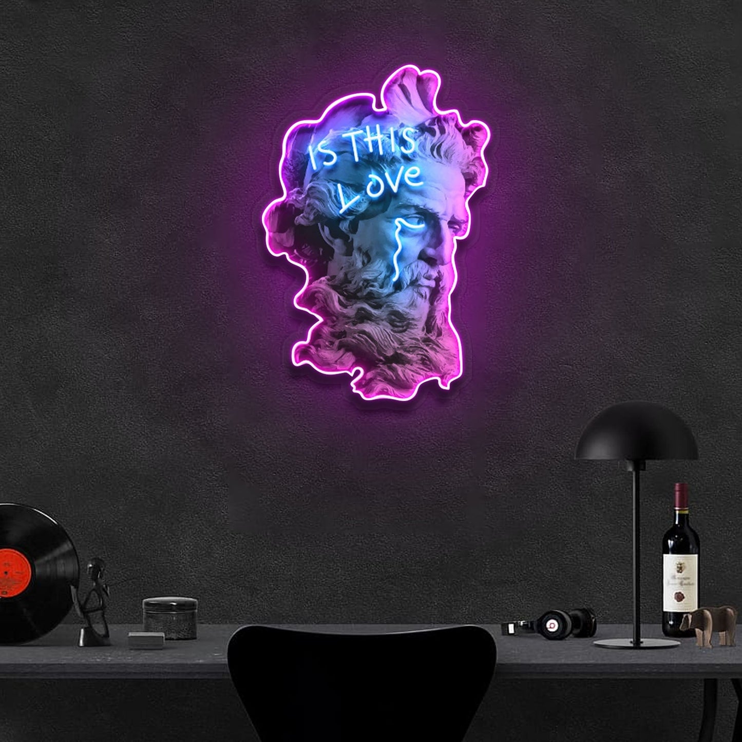 "Is This Love?" Neon x Acrylic Artwork