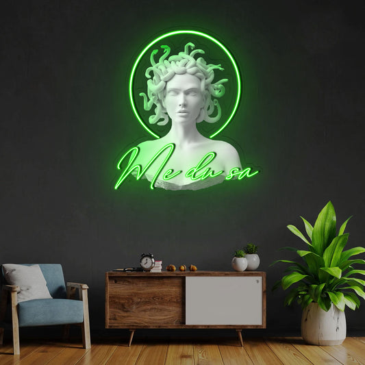 Medusa Head Bust Neon Sign x Acrylic Artwork